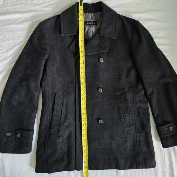 Elegant Men Wool Blend Jacket / Pea Coat - Size M - Charcoal - Perfect Condition - Picture 9 of 16